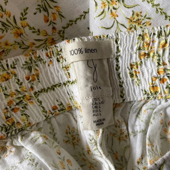 Brand New Women’s Joie Floral-Print Wide-Leg Linen Pants - Picture 3 of 6